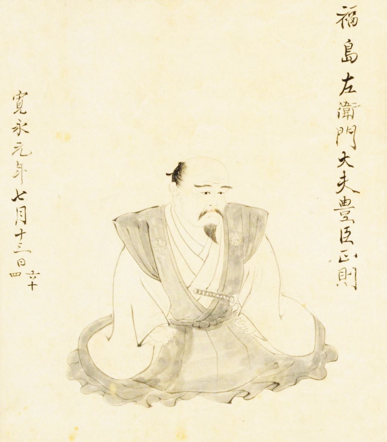 A nineteenth-century portrait of Fukushima Masanori by Kurihara Nobumitsu. Although a retainer of the Toyotomi clan, with the death of Hideyoshi he became an ally of Ieyasu and fought in the front line at the Battle of Sekigahara. (Courtesy National Diet Library)