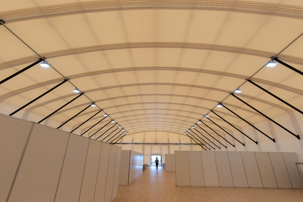 The air-conditioned marquee is sturdy enough to withstand a major typhoon.