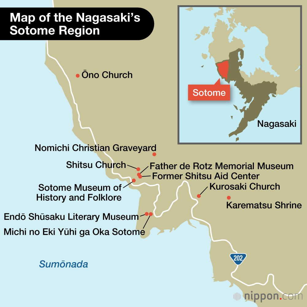 Map of the Nagasaki’s Sotome Region