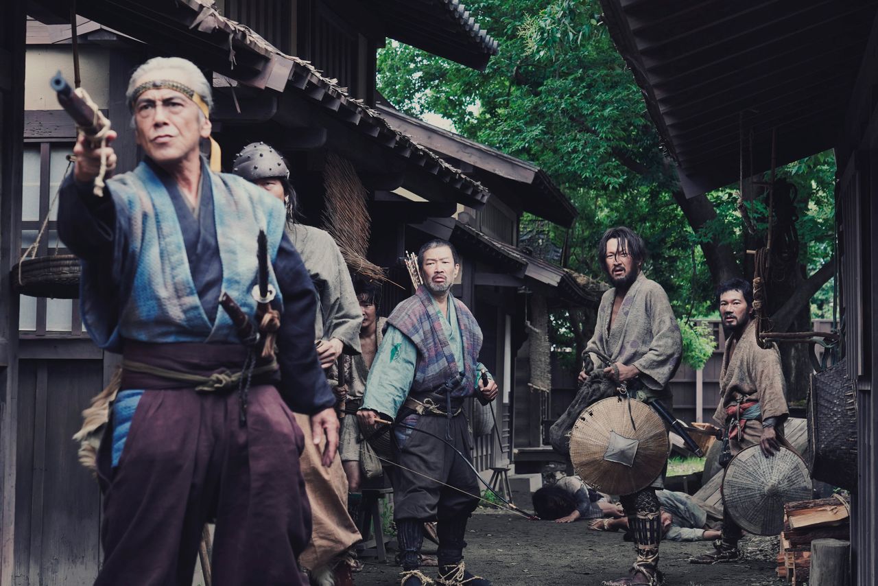 Hideyoshi uses a former ninja and a peasant to trip up his rivals’ plans. (© 2023 Kadokawa; © T. N. Gon Co., Ltd.)