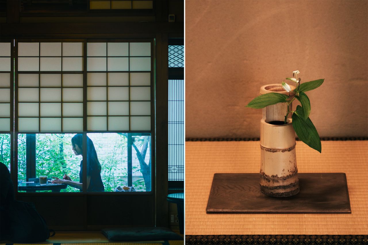 The Japanese-style atmosphere seems to charm visitors from overseas. (© Kawaguchi Yōko)