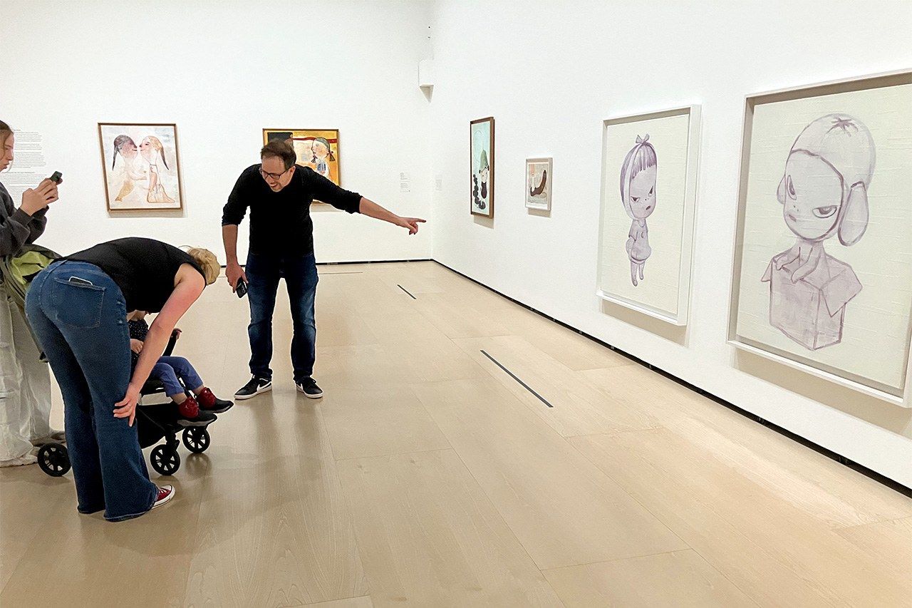 The Nara Yoshitomo exhibition in the Guggenheim Bilbao. (© Takahashi Shigemi)