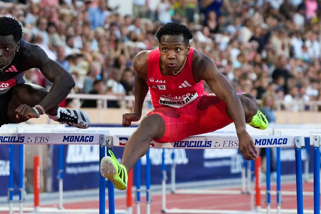Born February 6, 2002. From Chiba Prefecture. Major achievements: National record (12.92), Athlete Night Games in Fukui, 2025 (second best for 2025 season); 5th place, Paris Olympics, 2024. (© Reuters)
