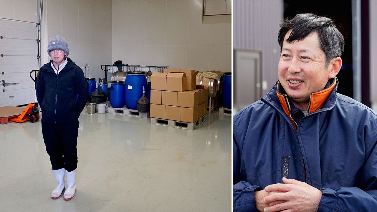 Nakai Mizuki (at left) and father Jun. (© Ukita Yasuyuki)