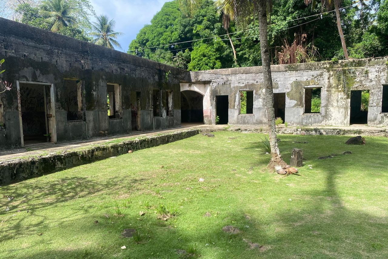The courtyard of the Tonoas hospital. (© Julian Ryall)