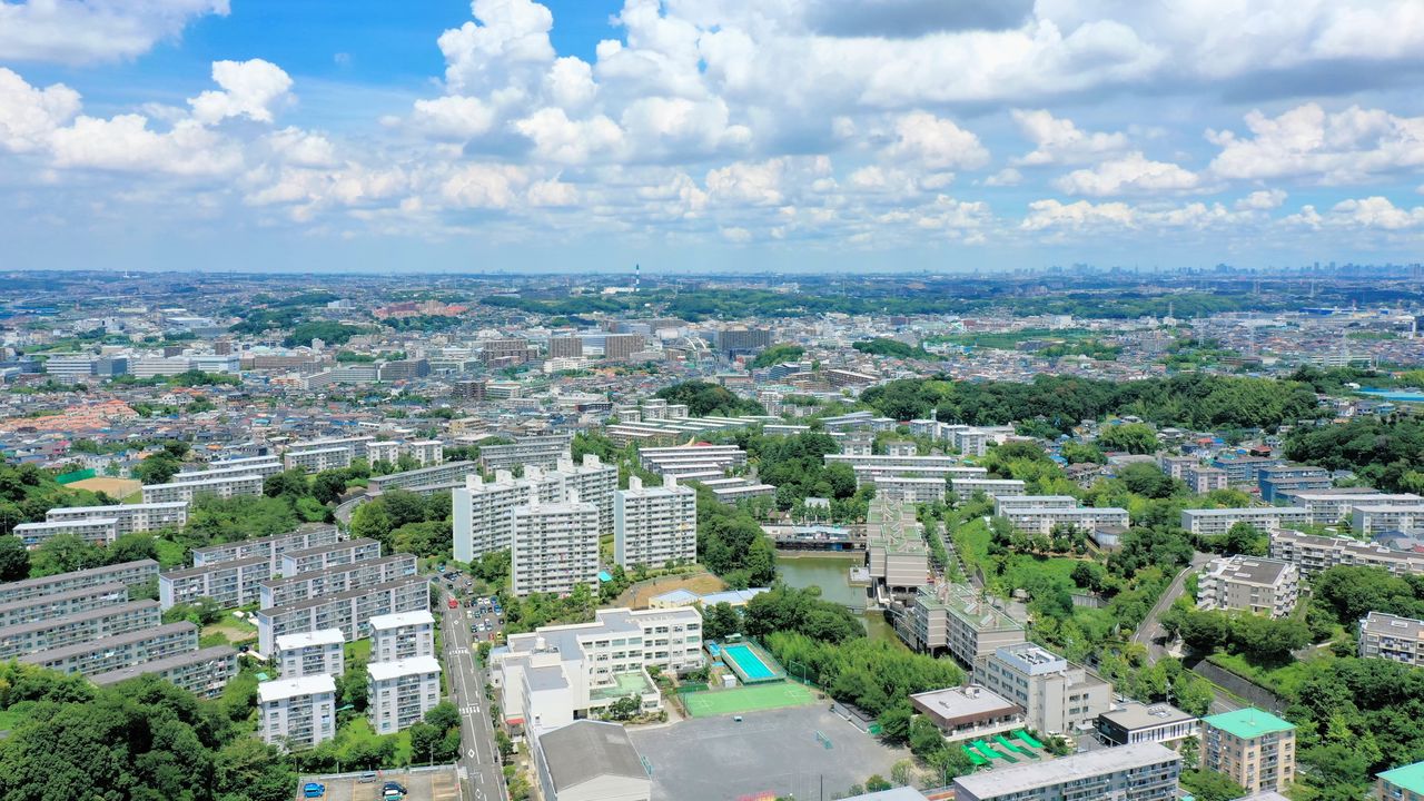 A view of the Takeyama Danchi (Courtesy Kanagawa Prefectural Housing Supply Corporation)