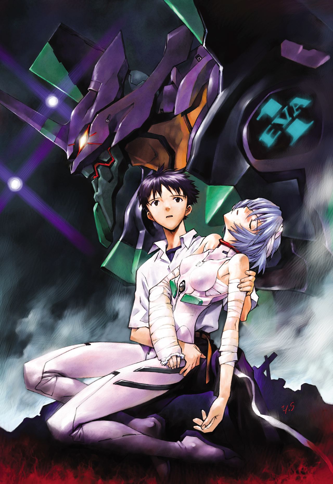 Ikari Shinji and Ayanami Rei, from Neon Genesis Evangelion. © khara, inc./Project Eva.