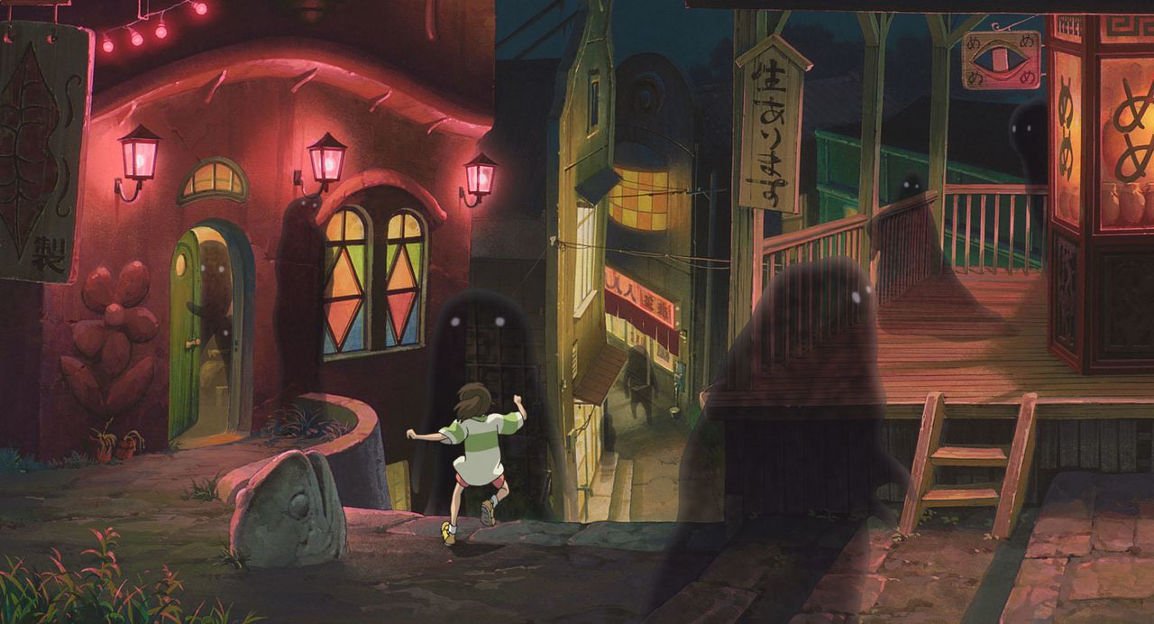 Chihiro explores a new world. (© 2001 Studio Ghibli/NDDTM)