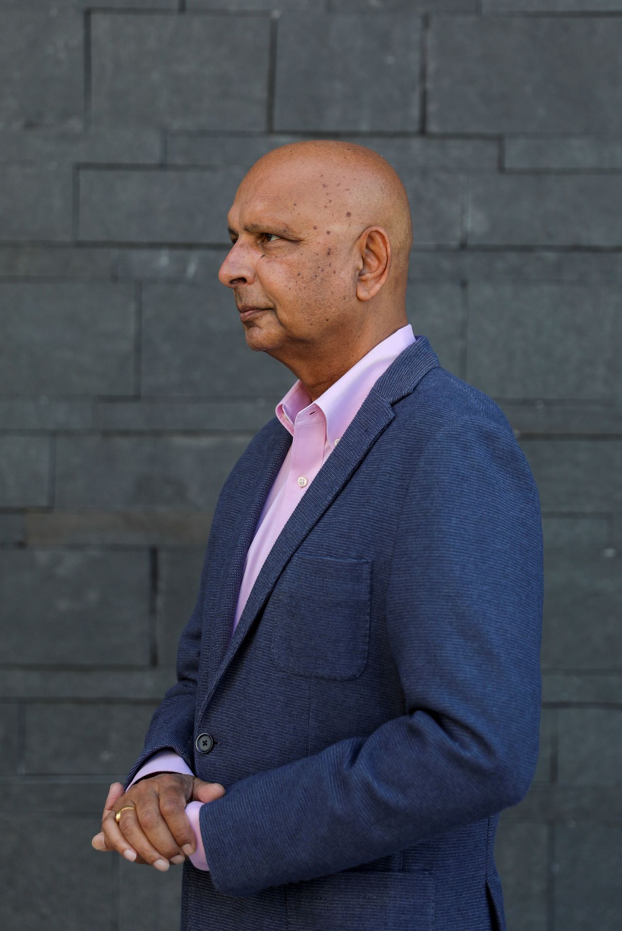 Ashok Kumar Saxena poses for a photo in Vancouver, Washington, U.S., August 11, 2021. Picture taken August 11, 2021. REUTERS/Alisha Jucevic