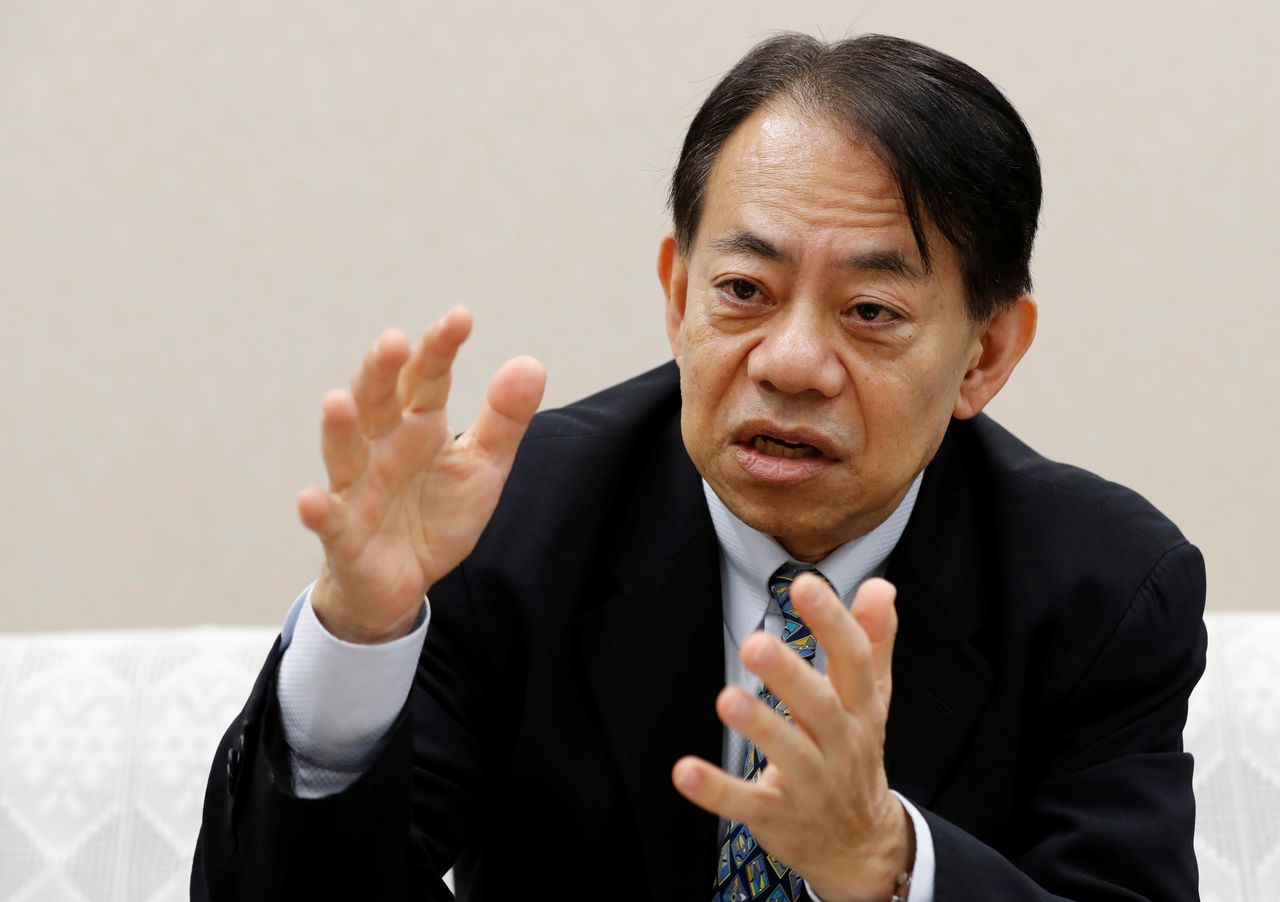 FILE PHOTO: Asian Development Bank President-elect Masatsugu Asakawa speaks during an interview with Reuters in Tokyo, Japan, November 29, 2019. Picture taken on November 29, 2019. REUTERS/Kim Kyung-Hoon