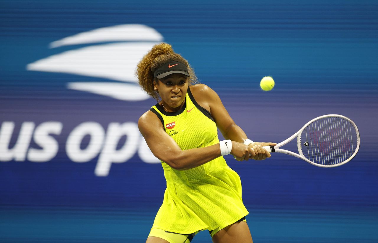 FILE PHOTO: Aug 30, 2021; Flushing, NY, USA; Naomi Osaka of Japan in action against Marie Bouzkova of Czech Republic in the first round on day one of the 2021 U.S. Open tennis tournament at USTA Billie King National Tennis Center. Mandatory Credit: Jerry Lai-USA TODAY Sports