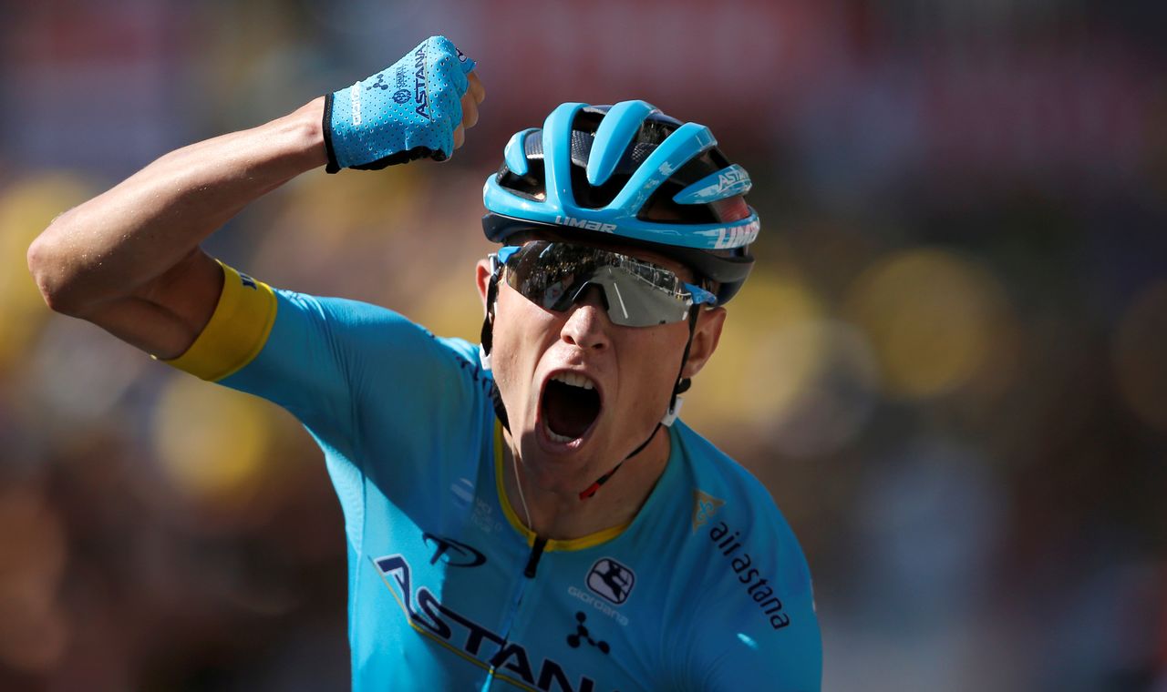 FILE PHOTO: Cycling - Tour de France - The 181.5-km Stage 15 from Millau to Carcassonne - July 22, 2018 - Astana Pro Team rider Magnus Cort Nielsen of Denmark wins the stage. REUTERS/Stephane Mahe