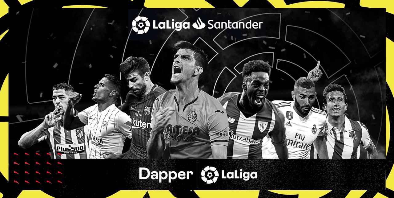 Promotional image created by blockchain company Dapper Labs, which announced plans for a platform for buying soccer-related NFTs in partnership with Spanish soccer league La Liga, in seen in this undated digitally created handout picture. Dapper Labs/Handout via REUTERS