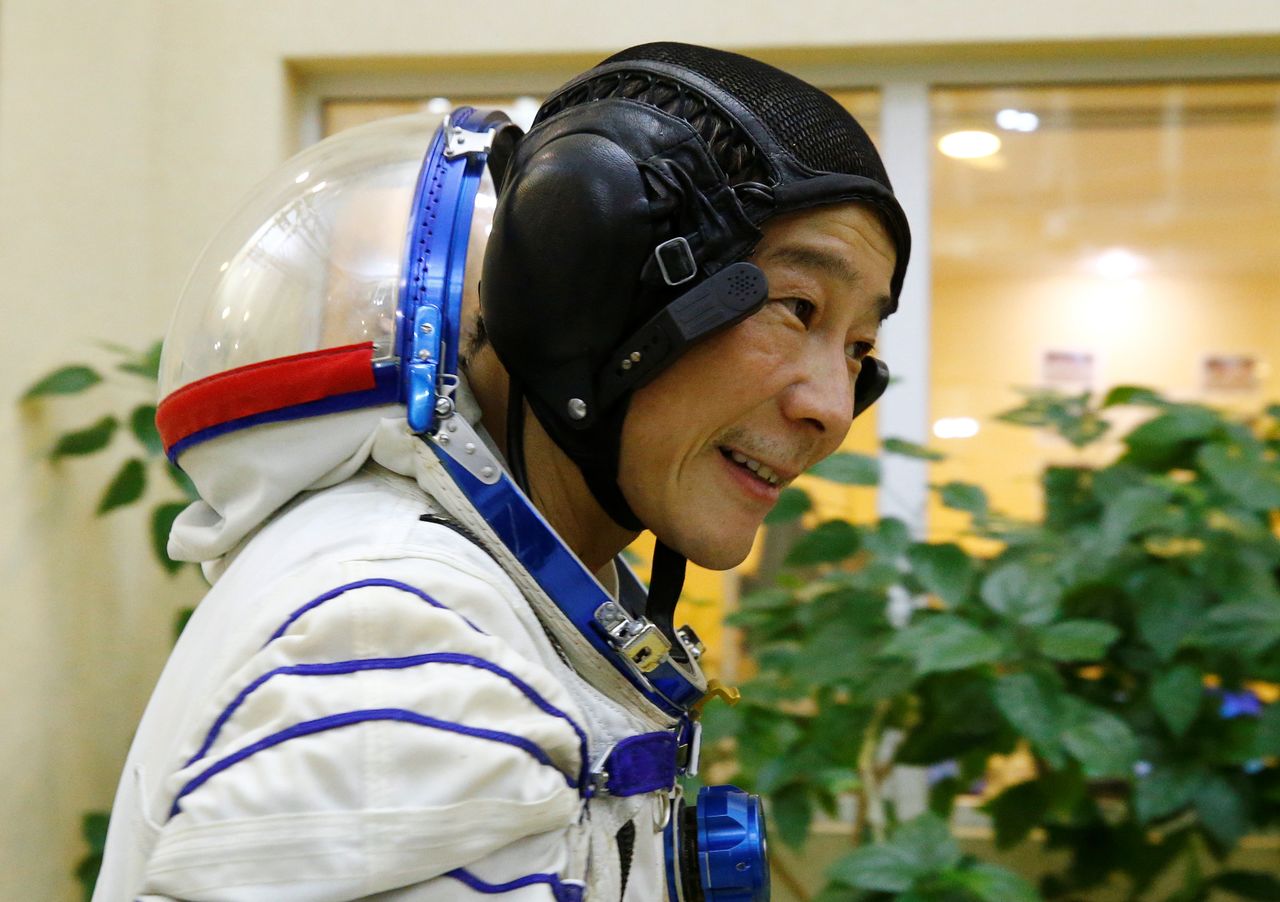 Space flight participant Yusaku Maezawa attends a training session ahead of the expedition to the International Space Station, in Star City, Russia October 14, 2021. Japanese entrepreneur Yusaku Maezawa and his production assistant Yozo Hirano, led by Roscosmos cosmonaut Alexander Misurkin, will take part in a mission to the International Space Station (ISS) scheduled for December 8, 2021. REUTERS/Shamil Zhumatov/Pool