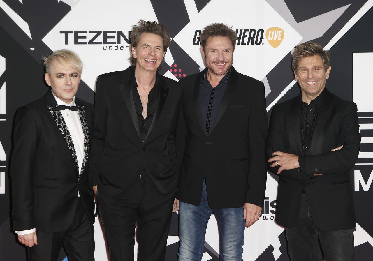 FILE PHOTO: Duran Duran pose on the red carpet during the MTV EMA awards at the Assago forum in Milan, Italy, October 25, 2015. REUTERS/Alessandro Garofalo