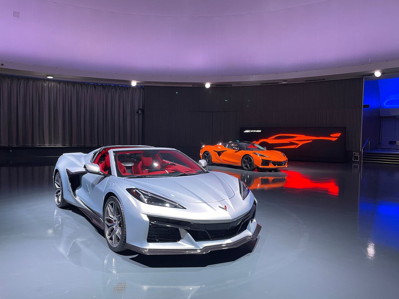 The 2023 Corvette Z06 is seen as it launches next summer, in Detroit, Michigan U.S., October 21, 2021. Picture taken October 21, 2021. REUTERS/Joe White