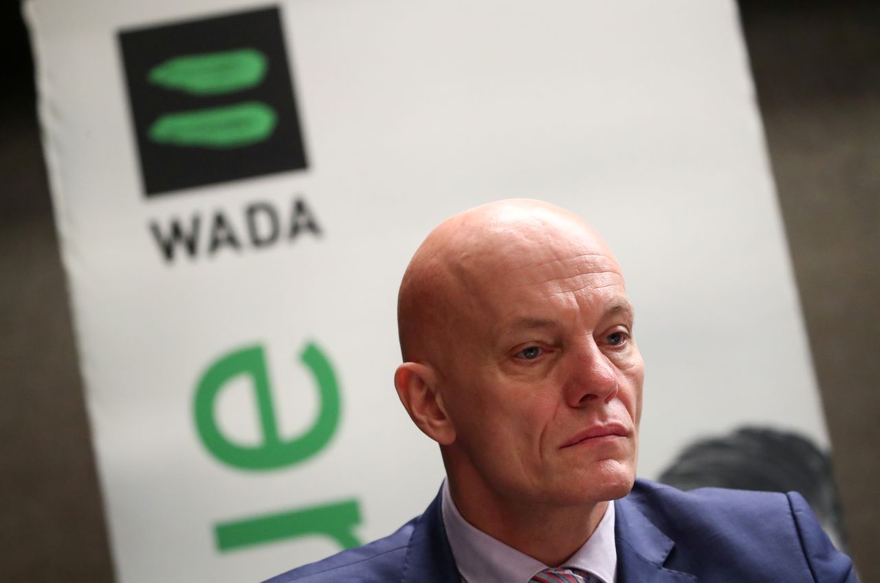 FILE PHOTO: WADA Director, Intelligence and Investigations, Gunter Younger attends a news conference after World Anti-Doping Agency