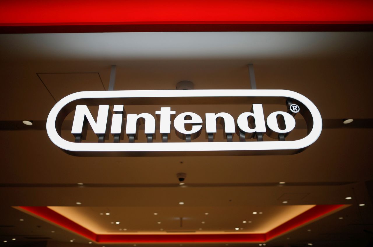 FILE PHOTO: The Nintendo logo is displayed at the Nintendo Tokyo store, in Tokyo, Japan, Nov. 19, 2019. REUTERS/Issei Kato