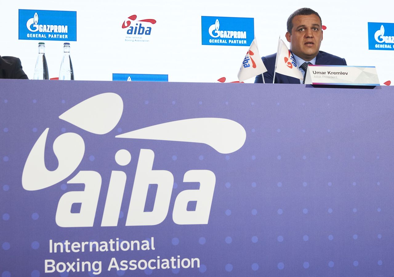FILE PHOTO: International Boxing Association (AIBA) President Umar Kremlev attends a news conference ahead of the Tokyo 2020 Olympic Games in Lausanne, Switzerland June 28, 2021.  REUTERS/Denis Balibouse