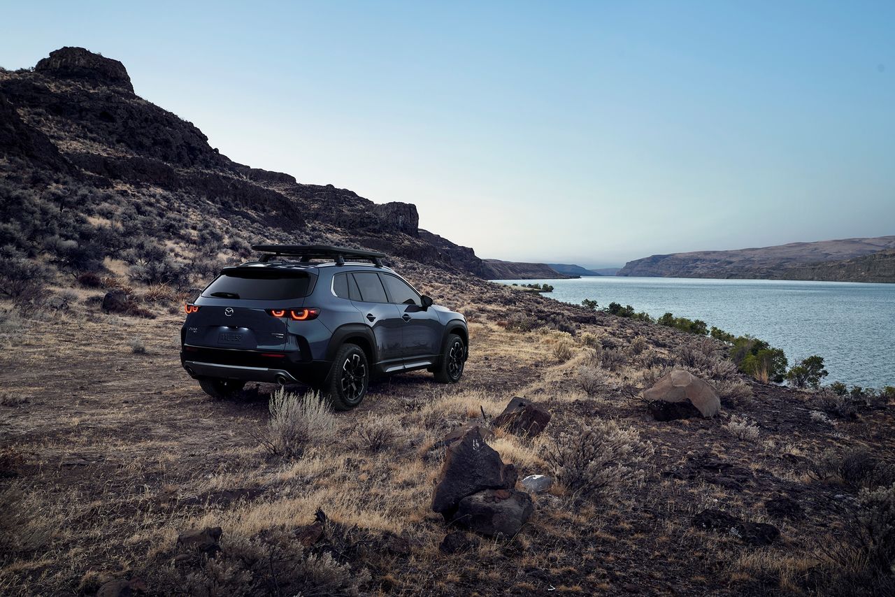 The 2023 Mazda CX-50 SUV is seen at River Gorge on the Columbia River near Ellensburg, Washington, U.S., in an undated promotional photograph provided by Mazda. Mazda/Handout via REUTERS.
