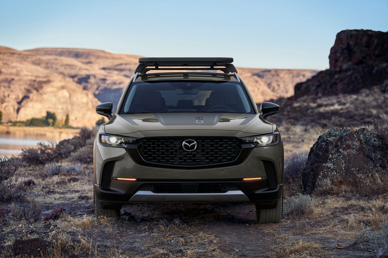 The 2023 Mazda CX-50 SUV is seen at River Gorge on the Columbia River near Ellensburg, Washington, U.S., in an undated promotional photograph provided by Mazda. Mazda/Handout via REUTERS.