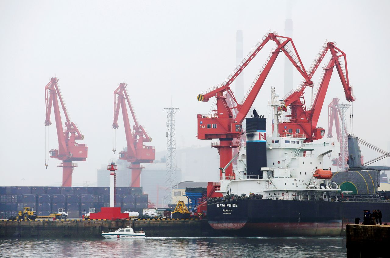 FILE PHOTO: A crude oil tanker is seen at Qingdao Port, Shandong province, China, April 21, 2019. REUTERS/Jason Lee/File Photo