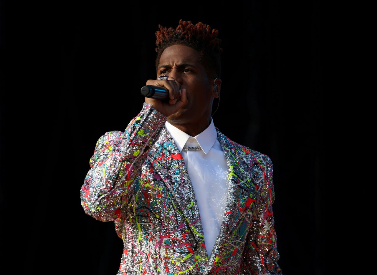 FILE PHOTO: Jon Batiste performs at the 2021 Global Citizen Live concert at Central Park in New York, U.S., September 25, 2021. Picture taken September 25, 2021. REUTERS/Caitlin Ochs