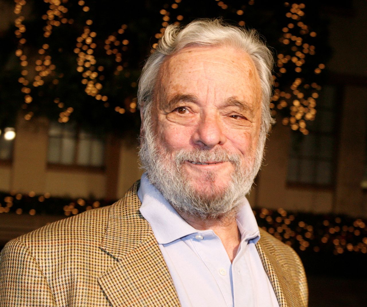 FILE PHOTO: Stephen Sondheim poses as he arrives at a special screening of the DreamWorks Pictures film "Sweeney Todd The Demon Barber of Fleet Street" at Paramount Studios in Hollywood, California December 5, 2007. REUTERS/Fred Prouser