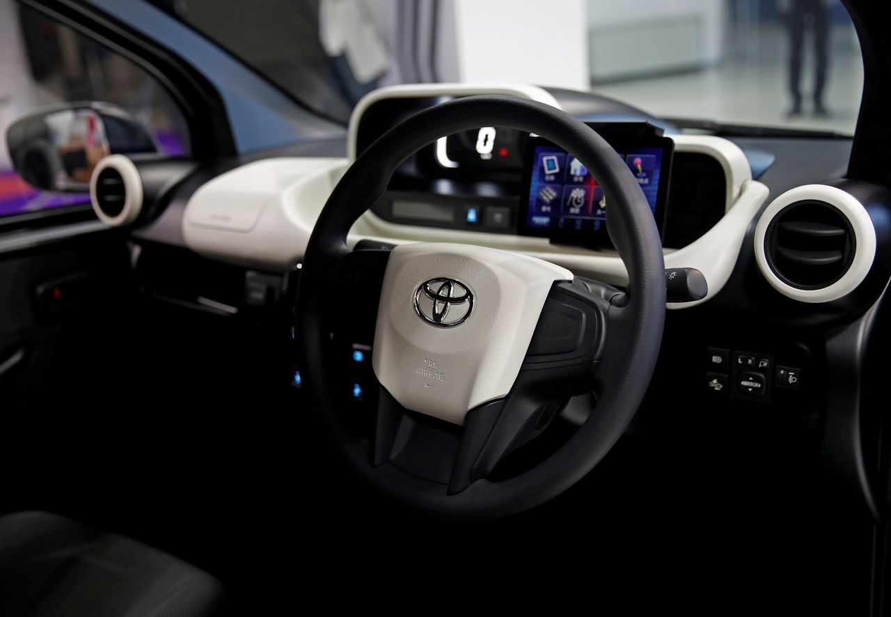 FILE PHOTO: A view of the dashboard of Toyota
