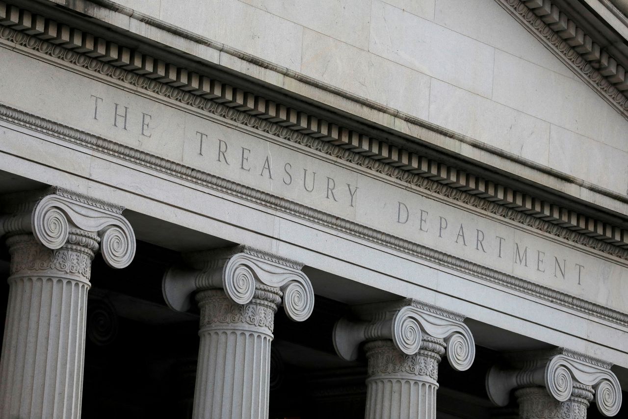 FILE PHOTO: The United States Department of the Treasury is seen in Washington, D.C., U.S., August 30, 2020. REUTERS/Andrew Kelly/File Photo