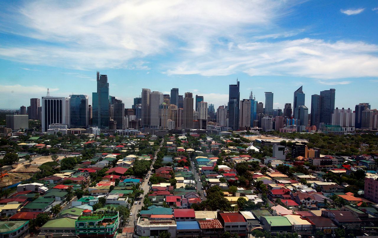 FILE PHOTO: A general view of the skyline from the Makati City Hall in Manila, Philippines, May 11, 2010.   To match Special Report CYBER-HEIST/FEDERAL  REUTERS/Nicky Loh