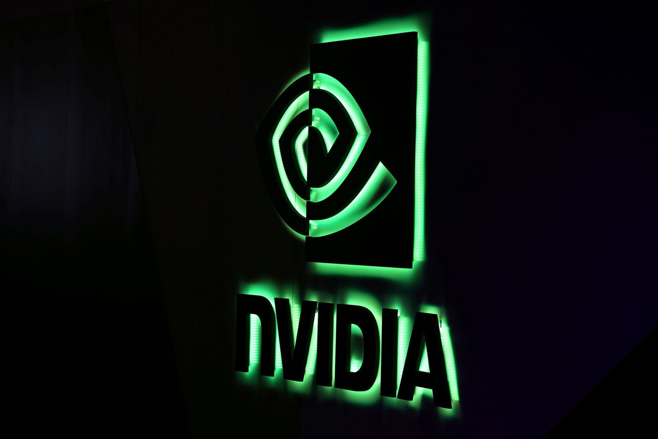 FILE PHOTO: A NVIDIA logo is shown at SIGGRAPH 2017 in Los Angeles, California, U.S. July 31, 2017.  REUTERS/Mike Blake/File Photo