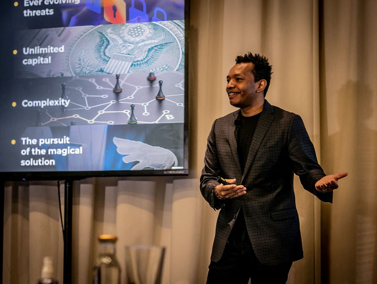 Founder and CEO of Miami-based cyber security startup Lumu, Ricardo Villadiego , speaks in this undated handout picture obtained by Reuters on December 20, 2021. Lumu/Handout via REUTERS