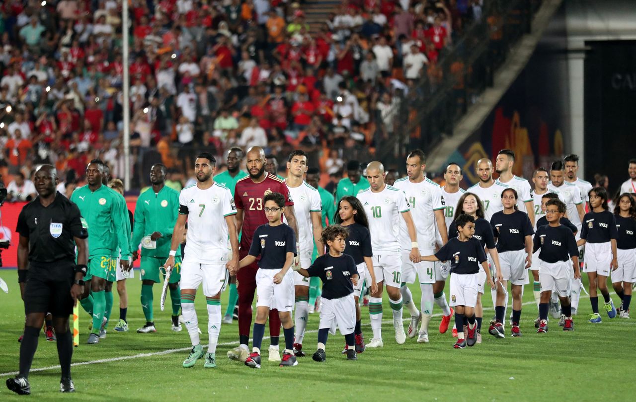 FILE PHOTO: Soccer Football - Africa Cup of Nations 2019 - Final - Senegal v Algeria - Cairo International Stadium, Cairo, Egypt - July 19, 2019    General view as players from both teams and officials walk out before the match   REUTERS/Suhaib Salem