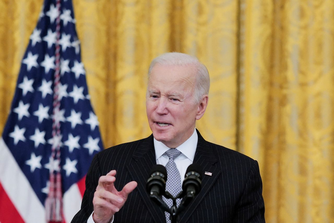 U.S. President Joe Biden speaks at an event to reignite the 