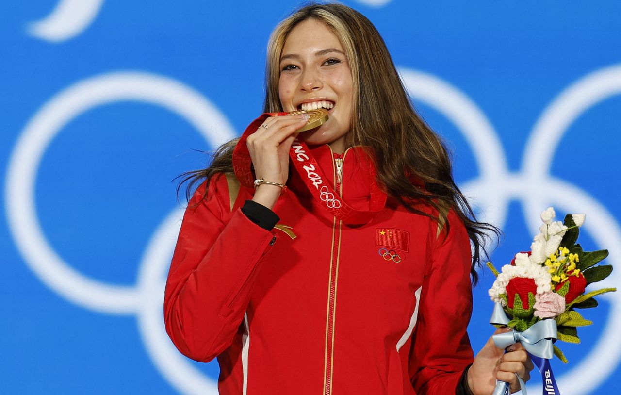 2022 Beijing Olympics - Victory Ceremony - Freestyle Skiing - Women
