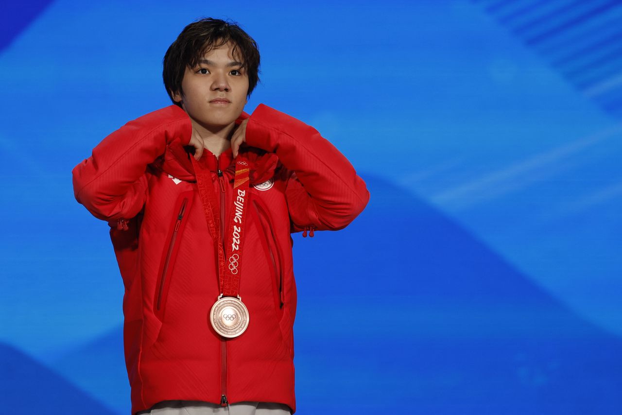 2022 Beijing Olympics - Victory Ceremony - Figure Skating Men