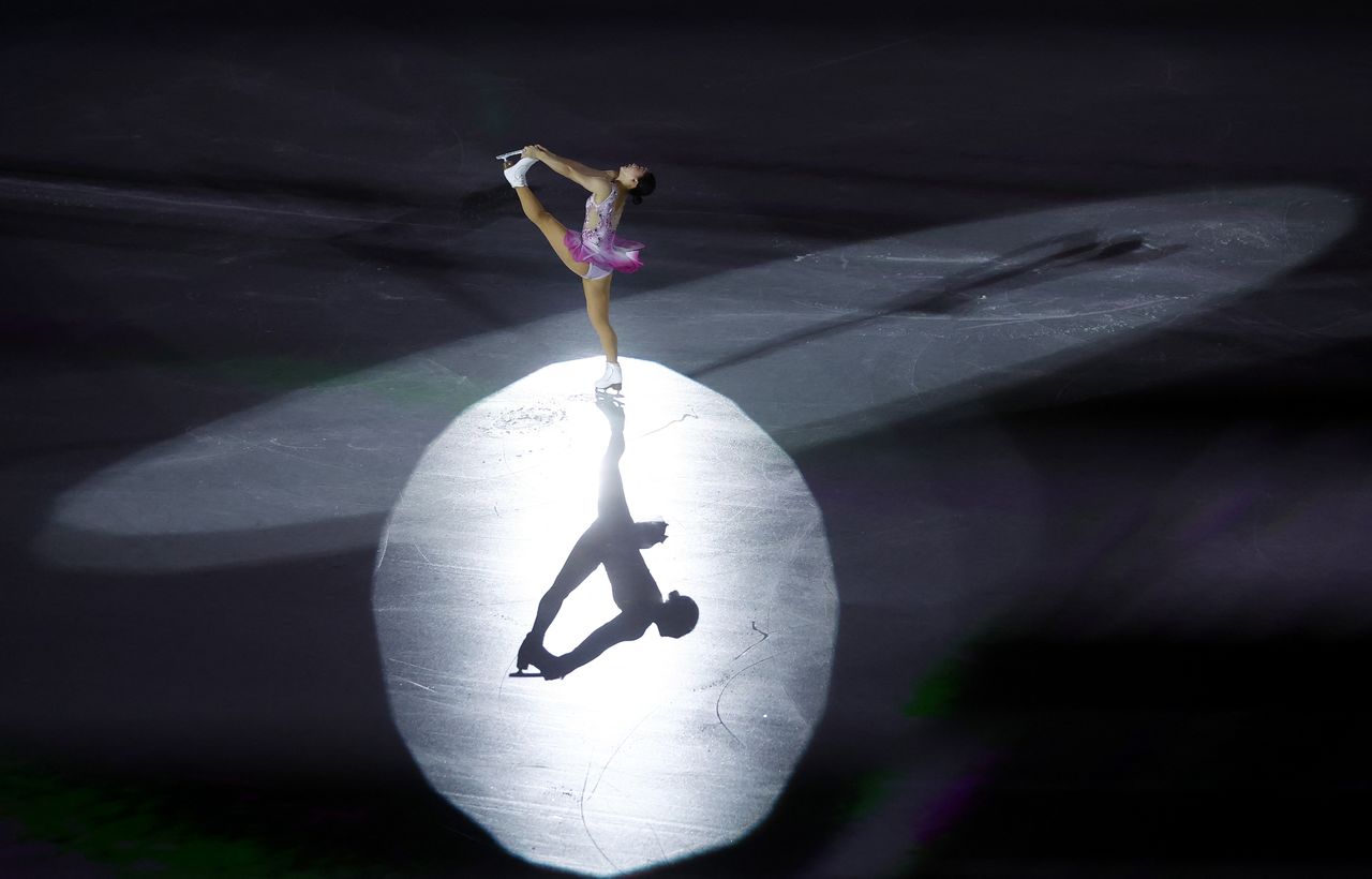 2022 Beijing Olympics - Figure Skating - Exhibition Gala - Capital Indoor Stadium, Beijing, China - February 20, 2022. Wakaba Higuchi of Japan in action. REUTERS/Evgenia Novozhenina