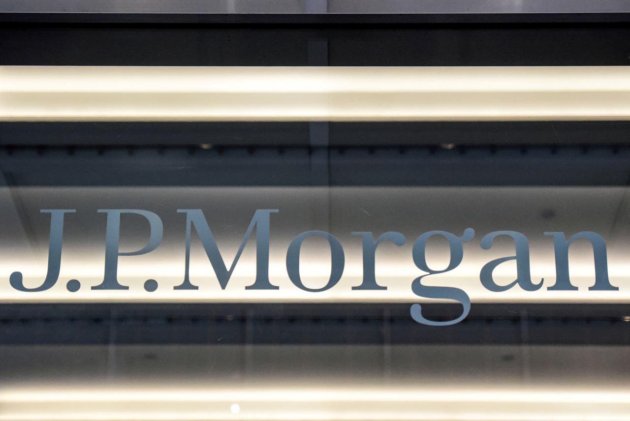 FILE PHOTO: A J.P. Morgan logo is seen in New York City, U.S., January 10, 2017. REUTERS/Stephanie Keith