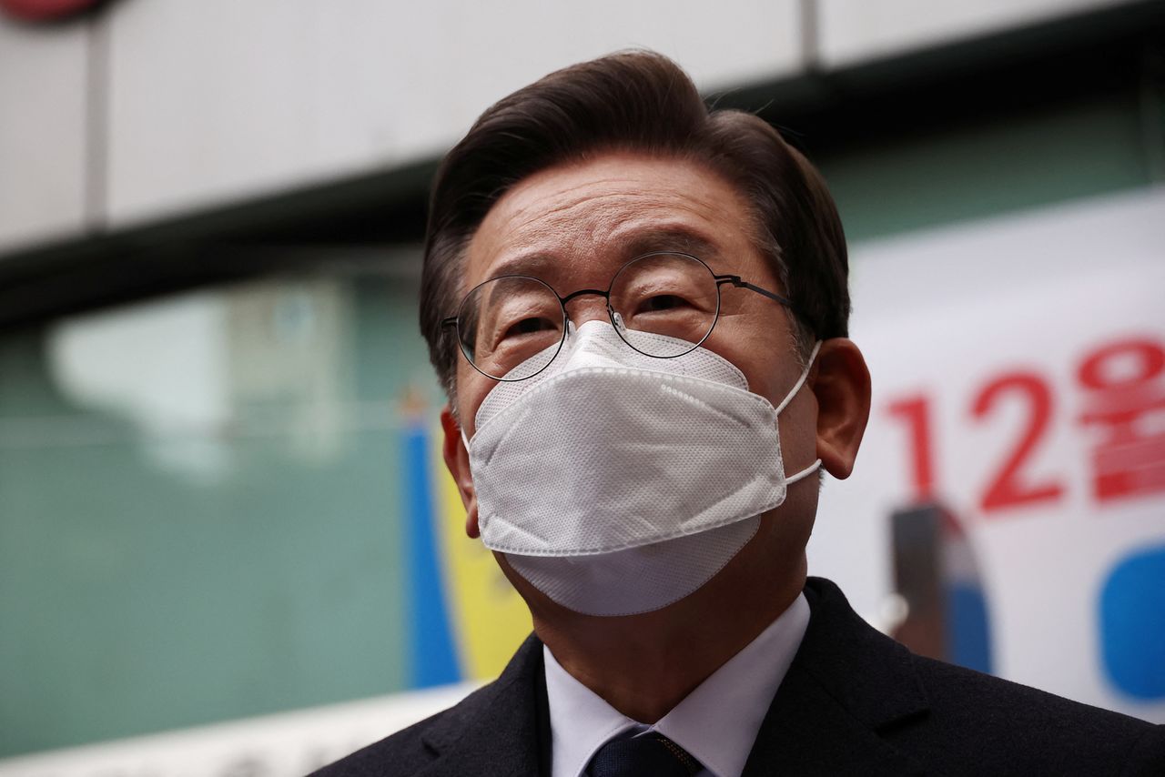 FILE PHOTO: Lee Jae-myung, the presidential candidate of South Korea