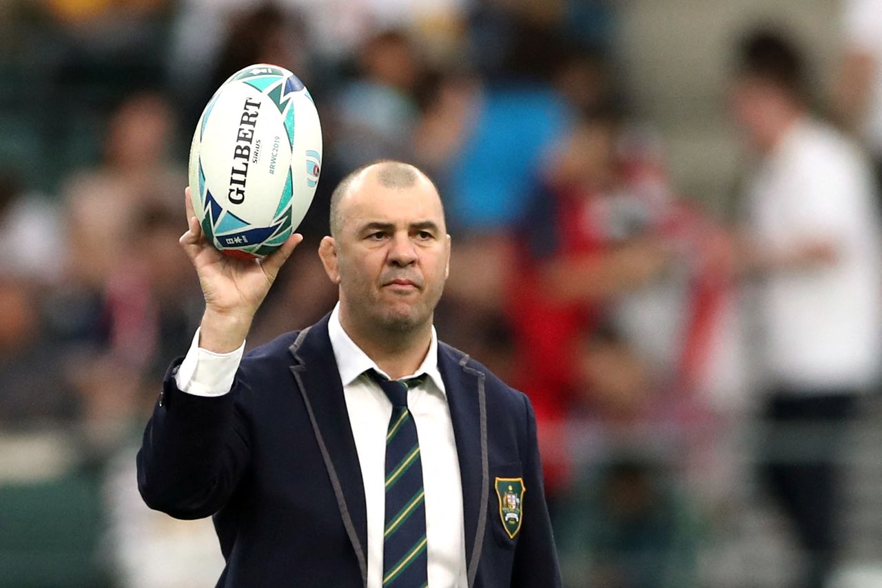 FILE PHOTO: Rugby Union - Rugby World Cup 2019 - Quarter Final - England v Australia - Oita Stadium, Oita, Japan - October 19, 2019 Australia head coach Michael Cheika during the warm up before the match REUTERS/Peter Cziborra