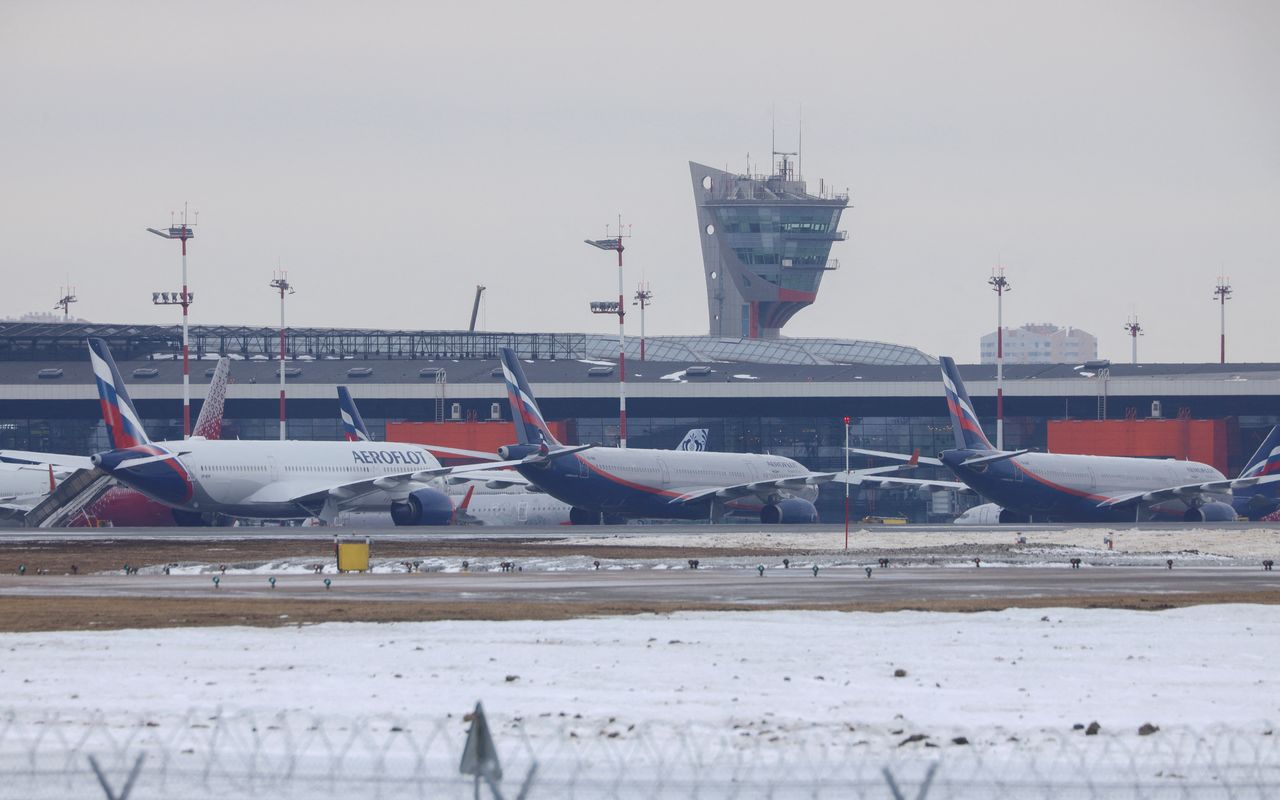 FILE PHOTO: Passenger planes of Aeroflot - Russian Airlines are parked at Sheremetyevo International Airport in Moscow, Russia March 12, 2022. REUTERS/Marina Lystseva
