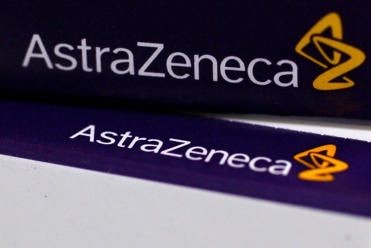 FILE PHOTO: The logo of AstraZeneca is seen on medication packages in a pharmacy in London April 28, 2014. REUTERS/Stefan Wermuth