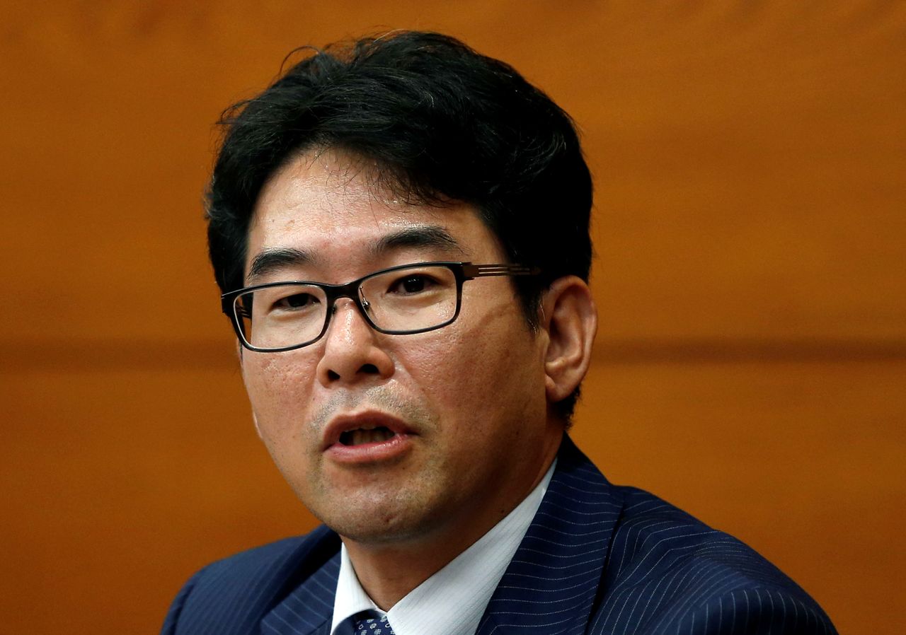 FILE PHOTO: Bank of Japan (BOJ) new policy board members Goushi Kataoka attends a news conference at BOJ headquarters in Tokyo, Japan July 25, 2017. REUTERS/Issei Kato