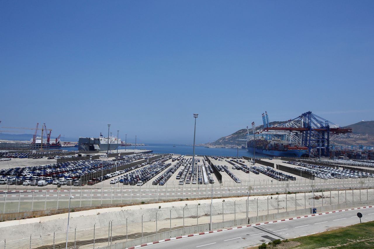 FILE PHOTO: Car industry terminal is pictured at Tanger-Med port in Ksar Sghir near the coastal city of Tangier, Morocco, June 26, 2019. REUTERS/Youssef Boudlal