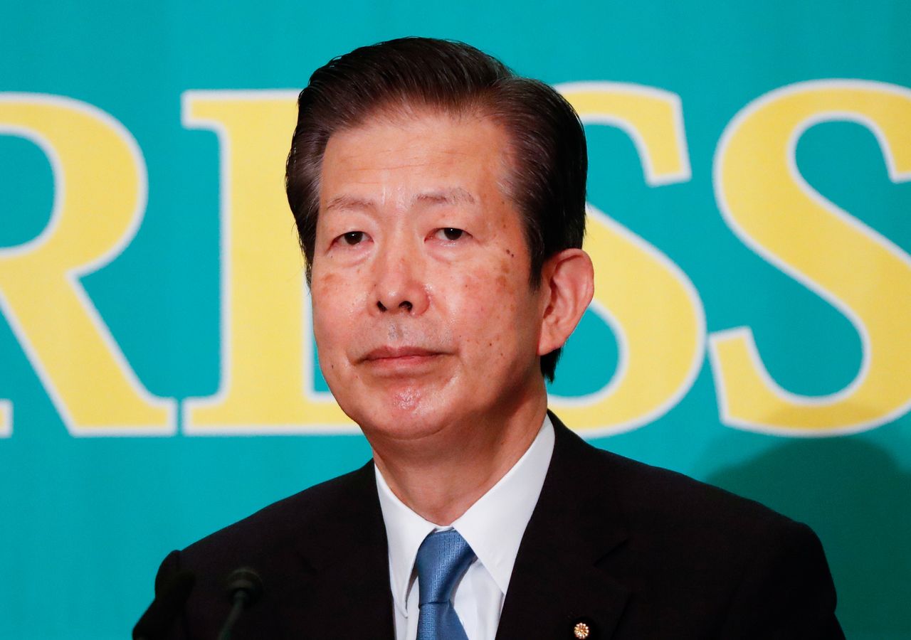 FILE PHOTO: Komeito party leader Natsuo Yamaguchi attends a debate session with other  leaders of Japan