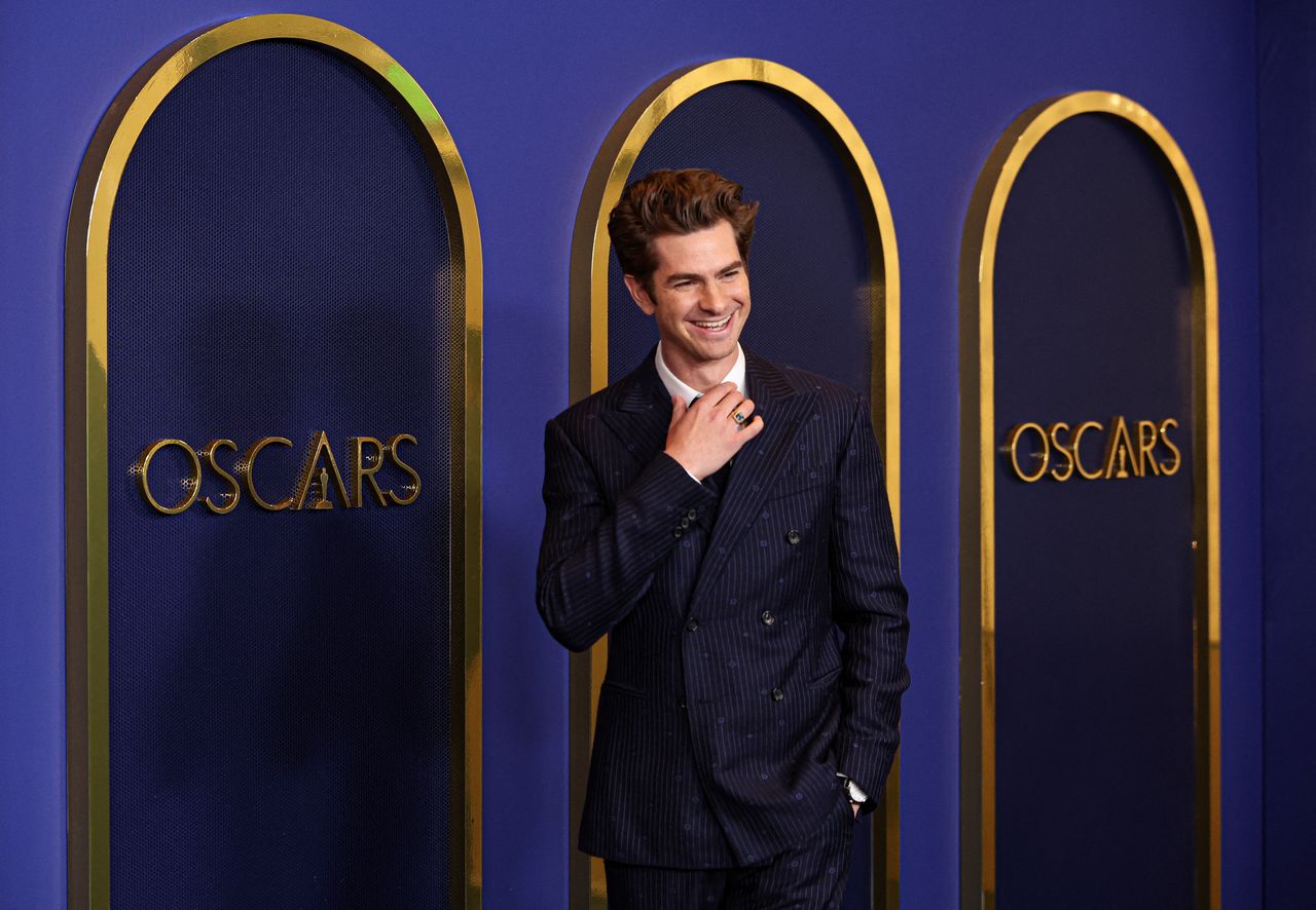 Actor Andrew Garfield attends the 94th Oscars Nominees Luncheon in Los Angeles, California, U.S., March 7, 2022. REUTERS/Mario Anzuoni