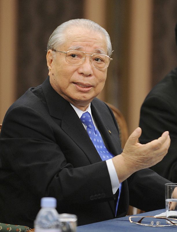 Ikeda Daisaku, honorary president of Sōka Gakkai, in May 2008. (© Jiji)