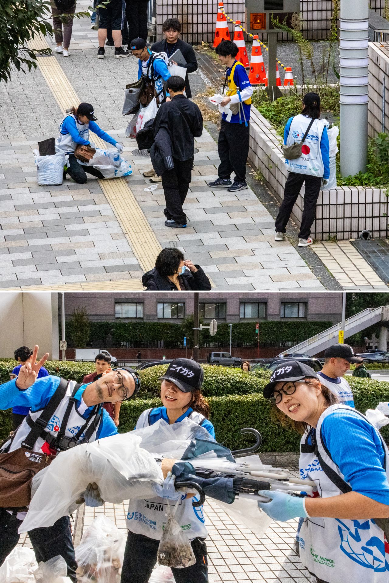 Team Japan claimed the crown with 74.76 kilograms of trash collected and 7,210 points. (© Nippon.com)