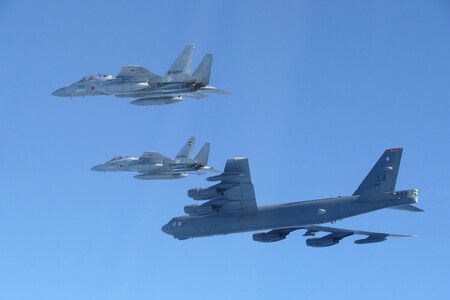 Japanese Jets Fly alongside U.S. Bombers in Joint Exercises